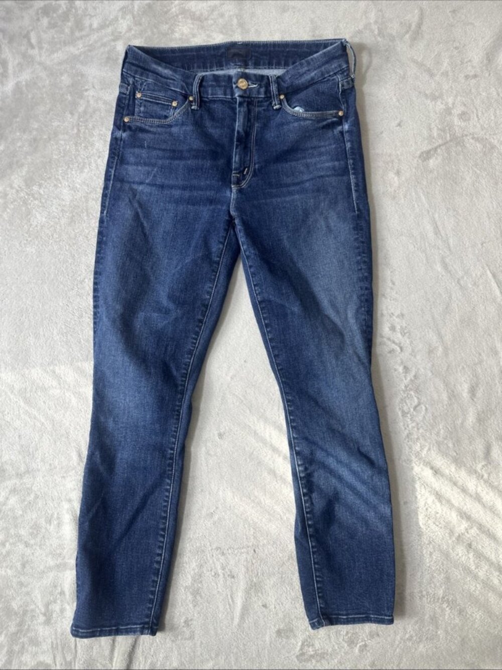 Mother The Looker Crop jeans women size 27 skinny crop stretch dark wash